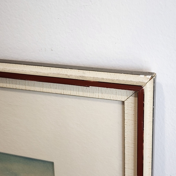 Seaside Town Artist Sign Original Oil Painting Framed - Picture 5 of 11